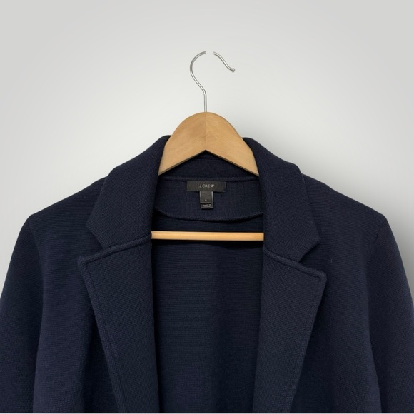 J. Crew Sophie open-front sweater-blazer Navy Sz Small - Picture 3 of 11